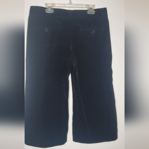 THEORY -size 6- velvet capri black cropped/pants- side pockets- back pockets - Picture 2 of 9